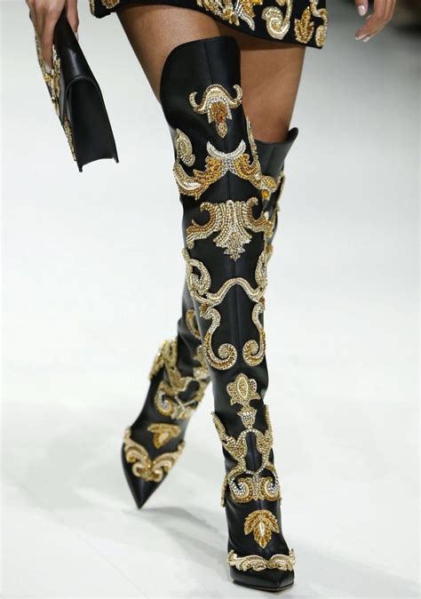 versace bright crystal boots.